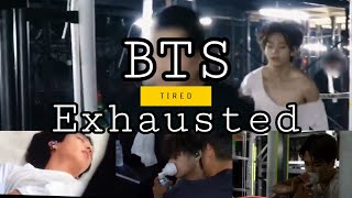 BTS Exhausted after performing the stage Japan Edition  I feel sad [upl. by Parshall]