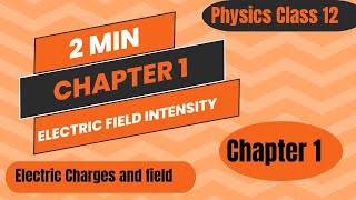 Electric Field IntensityChapter 1PhysicsClass 12cbseboardupboardboardexamIntuitionUPBOARD [upl. by Zetrac675]