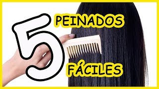 💁🏼5 PEINADOS FÁCILES 💁🏼 para hacer en casa 2️⃣0️⃣1️⃣9️⃣ PasoaPaso [upl. by Antonin]