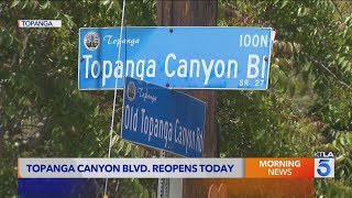 Locals rejoice as Topanga Canyon Boulevard reopens months ahead of schedule [upl. by Stacey]