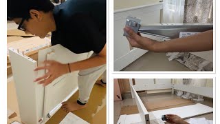 SONGESAND  IKEA bed frame Young boy fixing 140200 IKEA bed only 2 toolsHow to assemble IKEA bed [upl. by Ahsata]