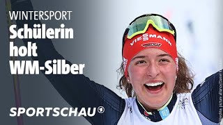 Nordische SkiWM Armbruster holt Silber in der Kombination  Sportschau [upl. by Arvy]