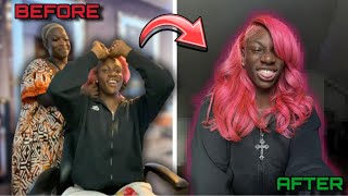 I INSTALLED A WIG ON MY FRIEND FOR THE FIRST TIME  MUST WATCH🤣😍 [upl. by Diamante]