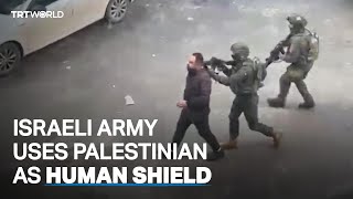 Palestinian man used as human shield by Israeli forces [upl. by Viveca]