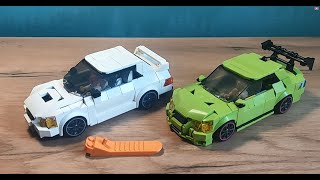 LEGO lancer EVO IX 2f2f green VS white [upl. by Aggarwal]