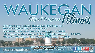 20230807 City of Waukegan Committee and City Council Meetings [upl. by Rakia]