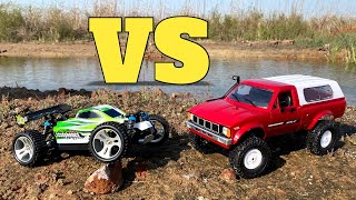 Wltoys a959 B vs WPL C24 RC Truck  High Speed RC Car  Wloys a959 B [upl. by Lockwood593]