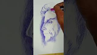 Man portrait pen sketchdrawing art ytshort viralvideo [upl. by Tomlin818]