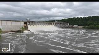 Lake of the Ozarks Bagnell Dam with all 12 Flood Gates Open [upl. by Inalial]