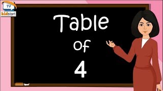 Table of 4 Rhythmic Table of Four Learn Multiplication Table of 4 x 1  4  kidstartv [upl. by Frodi]