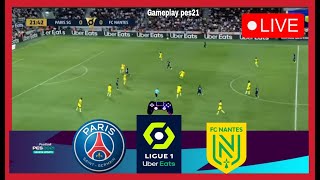 PSG vs Nantes LIVE  Ligue 1 2023  Match LIVE Todaygameplay pes21 [upl. by Hephzipa]