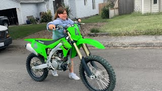 Larrys First Time Racing His New KX250 Dirt Bike [upl. by Reld461]