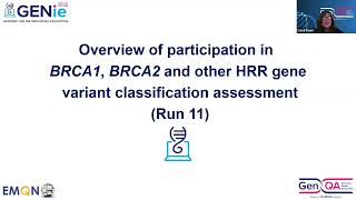 Ensuring accurate classification of BRCA1 BRCA2 and HRR gene variants  Run 11 November 15 2023 [upl. by Ayikat]