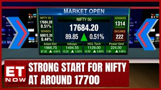 First Trade  Strong Start For Nifty At 17700  Nifty Bank Book Profit TATA Power Best Bet  ET Now [upl. by Lazaro812]