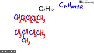 Structural Isomerism for C5H12 [upl. by Trager799]