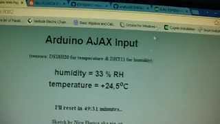 DS18B20 amp DHT11 webserver with ESP8266 using Ajax [upl. by Simdars]