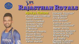 IPL Auction 2019 Full Squad of all Teams [upl. by Bartram]