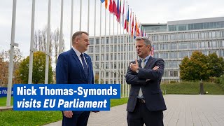 EU Relations Minister Nick ThomasSymonds visits EU Parliament in Strasbourg [upl. by Salomo195]