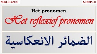 Het reflexief pronomen تعليم اللغة الهولندية الضمائر الانعكاسية [upl. by Niad]