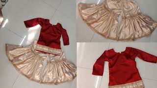 gharara with kurti cutting and stitching 34 years baby girl [upl. by Eerot]