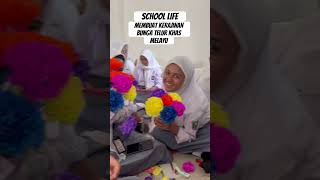 School vlog  making typical Malay egg flower handicrafts [upl. by Aibos826]