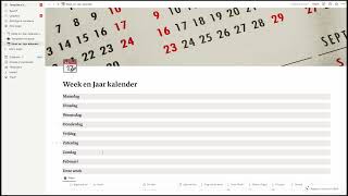 Een simpele Notion weekkalender maken [upl. by Notluf281]