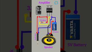 Simple Amplifier Circuit  Speaker Connection Circuit Amplifier Speaker Shorts Video [upl. by Notnef]