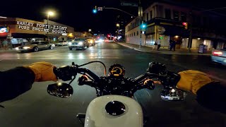 Harley Davidson 48 Night Ride  Pure Engine Sound Only [upl. by Cutlerr419]