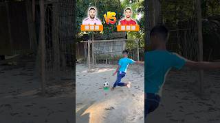 Crossbar challenge 2 football goat⁉️🐐shorts trending football ronaldo messi [upl. by Mirelle]