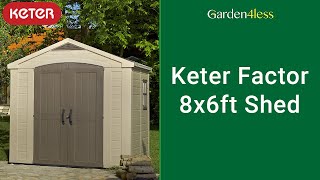 Keter  Factor 8x6ft Shed  A Closer Look At [upl. by Angelico]