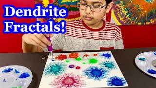 Dendrite Fractals ART with Acrylic INK [upl. by Freddi]