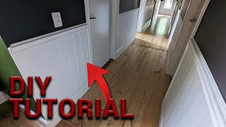 Step by Step VJ 100 Wall Panel and Dado Rail Tutorial  DIY guide 4K [upl. by Muraida]