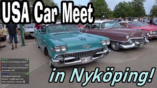 American Car Meet in Nyköping Harbour 2023 [upl. by Euqirrne]