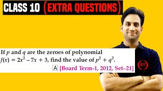 If p and q are the zeroes of polynomial fx  2x²  7x  3 find the value of p²  q² [upl. by Teraj]