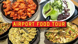 AIRPORT FOOD TOUR in South Korea 🇰🇷✈️ Incheon International [upl. by Yornoc]