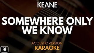 Keane  Somewhere Only We Know KaraokeAcoustic Version [upl. by Demetris435]