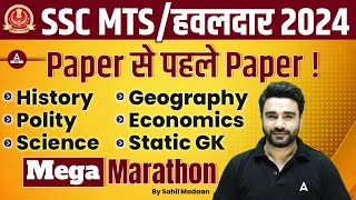 SSC MTS amp हवलदार 2024  GKGS Mega Marathon  By Sahil Madaan Sir [upl. by Jecoa]