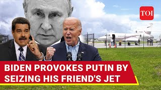 US Invites Putins Fury Biden Confiscates Russian Ally Maduros 13 Million Jet  Report [upl. by Anayk]