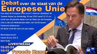 Terugkijken Debat over de Staat van de Europese Unie  Tweede Kamer [upl. by Artekal21]