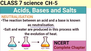 Acids Bases amp Salts  Class 7 science CH5 NCERT class7science acid oneshot acid physicswallah [upl. by Oznol]