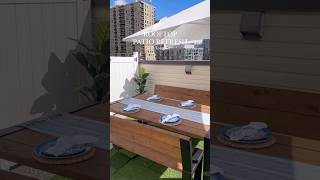 Home DIY Rooftop Patio Makeover amp Refresh with DIY Dining Set from Tojagrid homedit diyhomedecor [upl. by Lebar514]