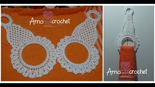 Porta toallero o porta repasador en crochet paso a paso [upl. by Asecnarf421]