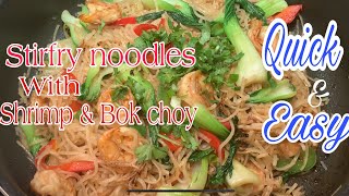 30 Minutes garlic shrimp noodles stir fry with vegetables Vietnamese style [upl. by Roberto172]