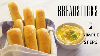 Homemade Breadsticks RecipeHow to make breadsticks in 4 simple steps [upl. by Ashley]