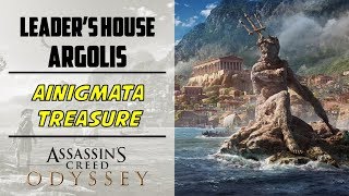 Leaders House Argolis  Ainigmata Treasure amp war supplies Location  AC ODYSSEY [upl. by Adonis]