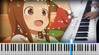 Karakai Jouzu no Takagisan Season 3 ED4  Gakuen Tengoku 学園天国 Piano cover [upl. by Eirolam]