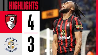 An alltime PREMIER LEAGUE CLASSIC  AFC Bournemouth 43 Luton Town [upl. by Zitella388]