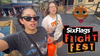 getting freaky at six flags fright fest [upl. by Ardnazxela]