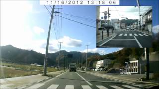 震災前と現在の大槌町の町並みを比較動画（平成24年11月16日） [upl. by Enyala978]