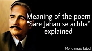 Sare jahan se achha meaning explained [upl. by Terag]